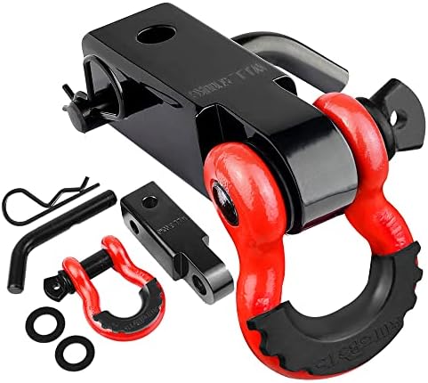 AUTOBOTS Tow Hitch Receiver 2" Shackle Hitch Receiver Red by AUTOBOTS