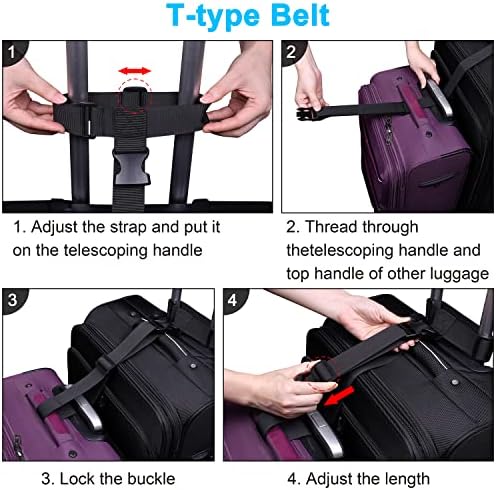 Wisdompro 2 Pack Add a Bag Luggage Strap, Luggage Connector Straps - Image 5