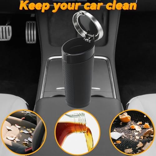 Car Trash Can with Lid, 1 Pack, 90 Trash Bags - Image 3