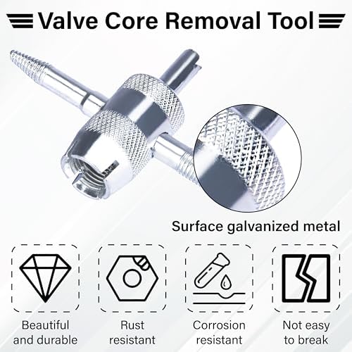 2 PCS 4-Way Tire Valve Stem Removal Tool, 4-in-1 Valve Core Removal Tool - Image 4