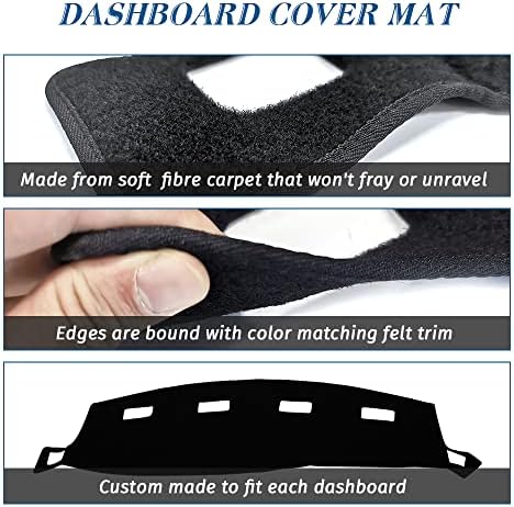 Black Dashboard Cover Dash Cover Mat Compatible - Image 3