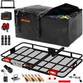 Mockins 72"x36"x6" XXL Folding Trailer Hitch Cargo Carrier w/ 500 Lbs. Cap by Mockins