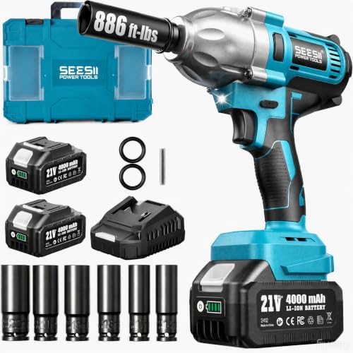 SEESII Impact Wrench 886 FT-LBS1/2 Impact Gun by SEESII
