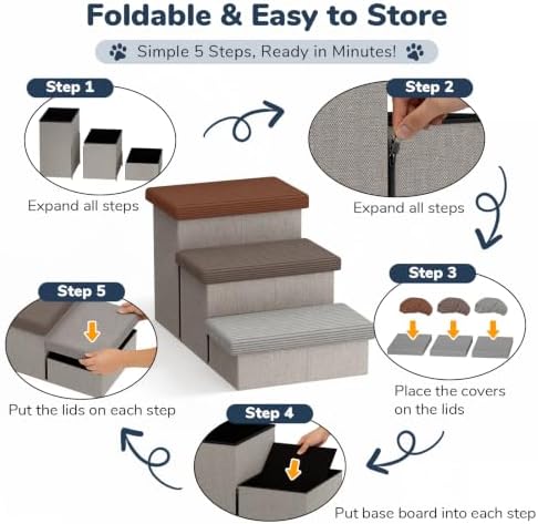 3-Step Wide Dog Stairs 18" H - Image 4