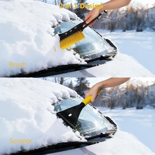 Gardenised 30–37" Extendable Snow Brush & Ice Scraper - Image 3