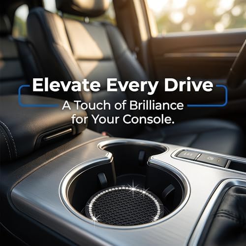 Car Cup Holder Coasters, Bling Cup Holder Insert Coaster Car Interior - Image 6