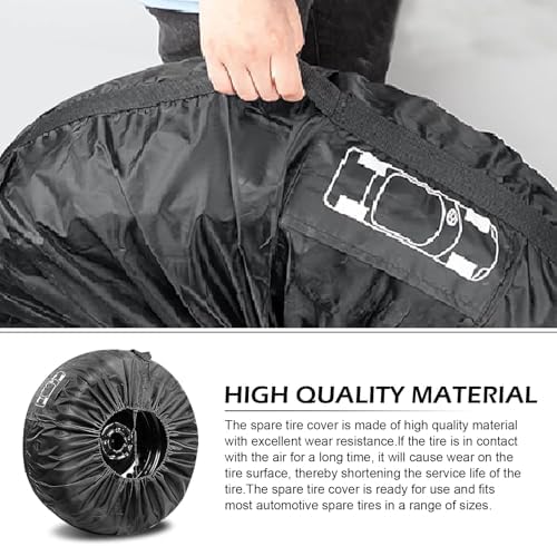 1 PC Spare Tire Cover, 190T Polyester Taffeta Spare Tire Protector - Image 5