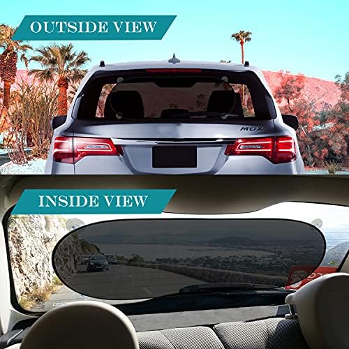 IC ICLOVER Car Sun Shade, Folding Auto Rear Window Sunshade, Suction Cups - Image 3