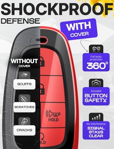 Lucrum Compatible with Hyundai Key Fob Cover & Keychain - Image 4