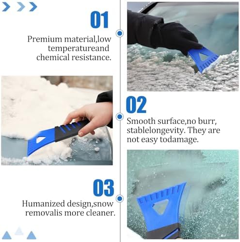 Frienda 12 Pcs Ice Scraper for Car Windshield Snow Frost Removal - Image 3