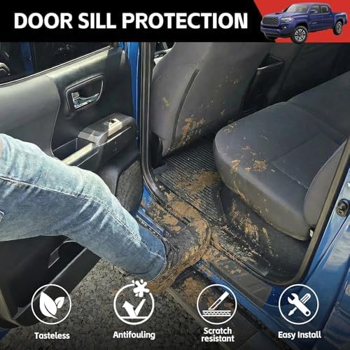 Door Sill Guards Kit Fit for 2016-2023 Toyota Tacoma Double Cab Accessories - Image 3
