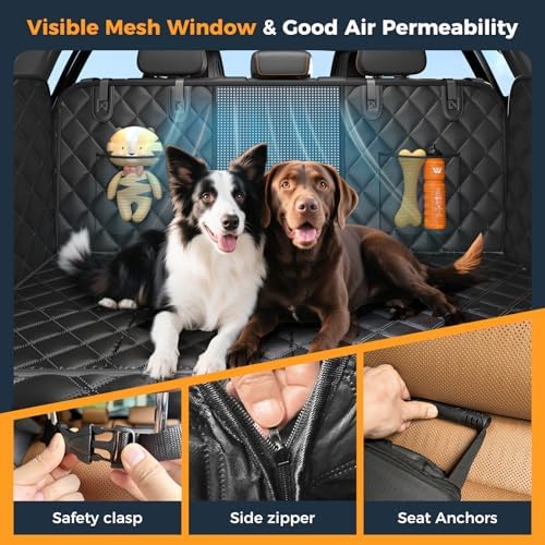 Dog Car Seat Cover for Back Seat, Hard Bottom Back SeatExtender for Dog - Image 6