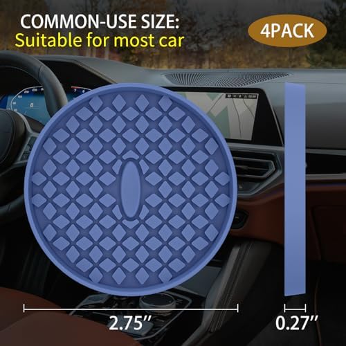 ME.FAN Car Cup Coasters Silicone Car Coasters/Cup Mats, Non-Slip Recessed Car - Image 3