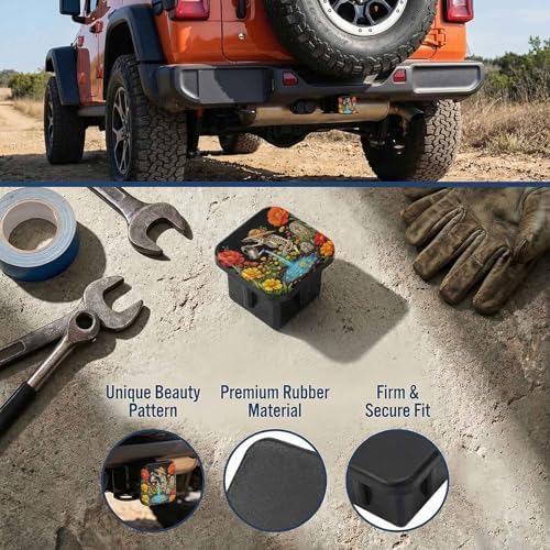Trailer Hitch Cover 2 Inch Square Receiver Hitch Cover Rubber Tube Plug - Image 3