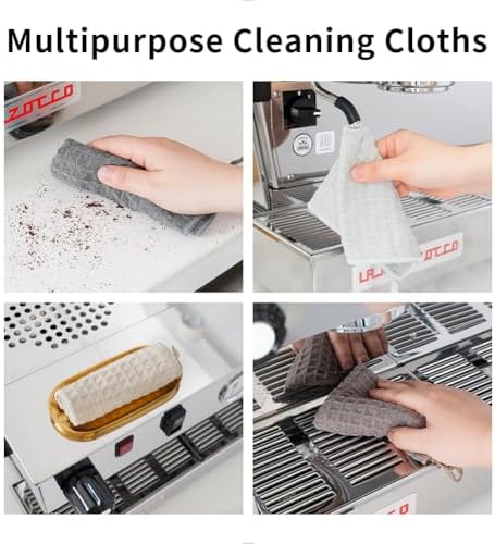 watchget Microfiber Cleaning Cloth, Barista Micro Towels 10 Pack Dark Grey - Image 4