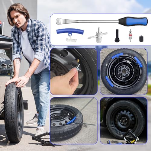 HTOMT 11.5" Tire Spoon Kit, Motorcycle Tire Changer Tire Removal Tool - Image 2