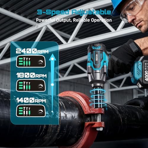 Seesii 1000N.m Cordless Impact Wrench High Torque, 1/2" Brushless Impact Gun - Image 5