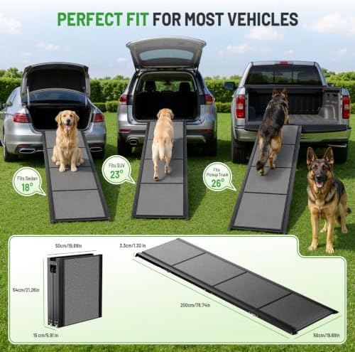 Dog Ramp for Car 79" L x 20" W, Folding Ramp for Large Dogs, 200 LBS - Image 4