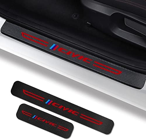 Door Sill Protector Compatible fit Honda Civic Accessories, Door Sill Guard by Cotree