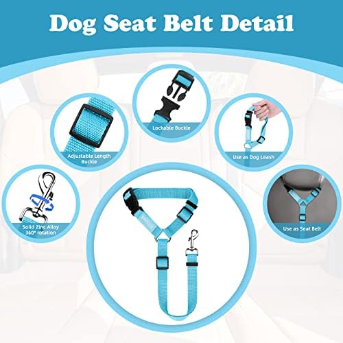 BWOGUE Dog Seat Belt for Car, Headrest Restraint Lead, Non-Elastic - Image 3