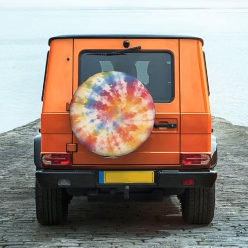 Tie Dye Spare Tire Cover Waterproof Wheel Cover 16 Inch Universal Fit - Image 2