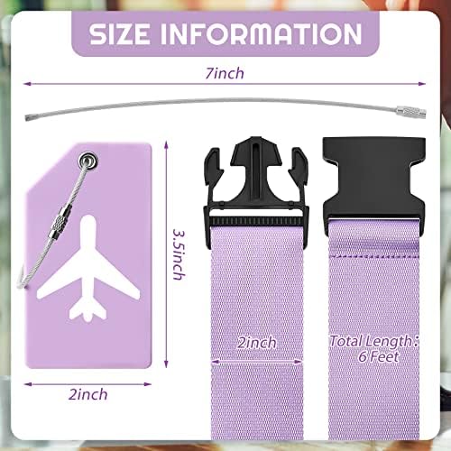 Weewooday 8 Pcs Luggage Straps Suitcase Tags Set - Image 2