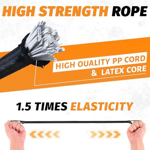 Heavy Duty Bungee Cords with Hooks, 1/3Inch Thick, No Odour, Max Load 40kg - Image 4