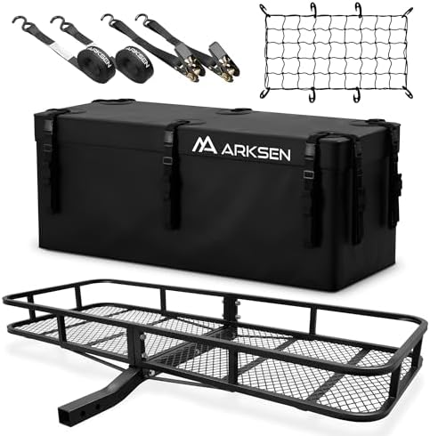 ARKSEN 60" x 23" x 5.5" Hitch Cargo Carrier, 500 Lbs Capacity Luggage Rack by ARKSEN