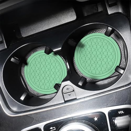 Mandark 4PCS 2.75 Inch Car Cup Holder Coasters, Light Green - Image 4