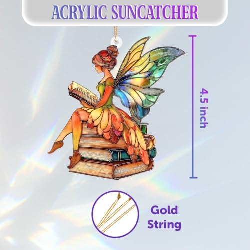 Fairy Stained Glass Style Acrylic Suncatcher, Fairy Ornament Window Hanging - Image 4