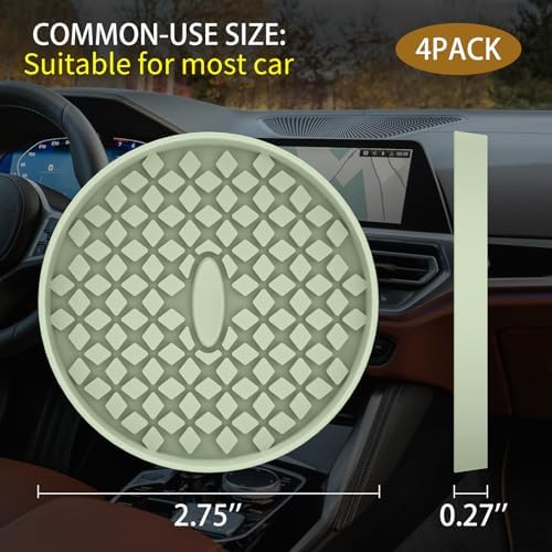 ME.FAN Car Cup Coasters Silicone Car Coasters/Cup Mats, Non-Slip Recessed Car - Image 3