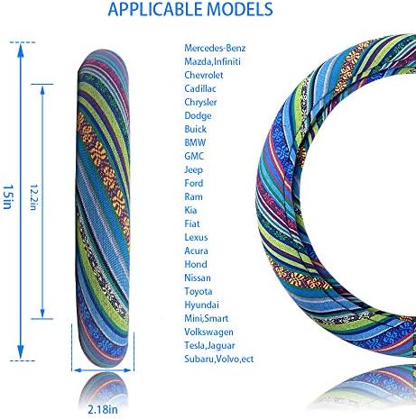Universal 15inch Ethnic Style Baja Blanket Steering Wheel Cover - Image 3
