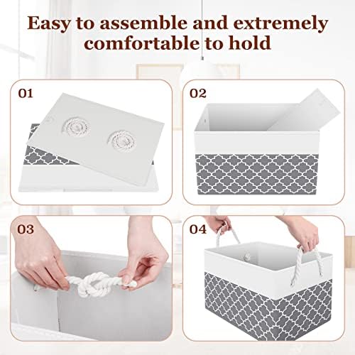 Fab totes Storage Bins 8-Pack, Foldable Storage Baskets - Image 4