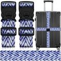2 Pack Luggage Straps for Suitcases, Adjustable Travel Belt by ZHOMA