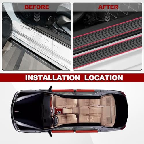 4PCS Car Door Sill Protector, Anti-Scratch & Waterproof Auto Door Edge Step - Image 6