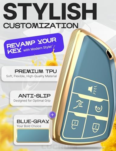 Lucrum Compatible with Chevy, Buick Key Fob Cover & Keychain - Image 3