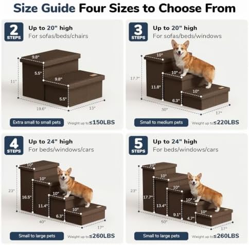 4-Step Wide Dog Stairs 23" H - Image 2