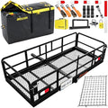 Mockins 60"x24"x14" High Rail Trailer Hitch Cargo Carrier w/Plate Bracket by Mockins