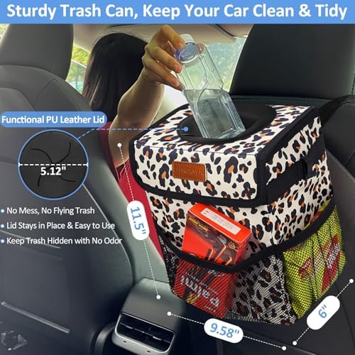 ELONGRIVER Leak Proof Car Trash Can - Image 2