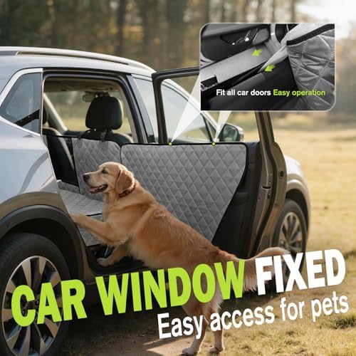 Pecute Dog Car Seat Cover for Back Seat 53.54 * 23.62 in, Car Window Fixing for - Image 2