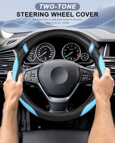Universal Leather Steering Wheel Cover - Image 2