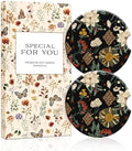 Swooflia Elegant Ceramic Car Coasters Vintage Floral Cup Holder Coasters by Swooflia