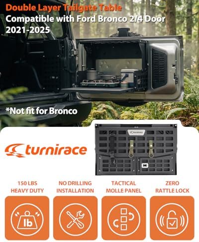 Tailgate Table Compatible with Ford Bronco 2/4 Door 2021-2025 - Image 3