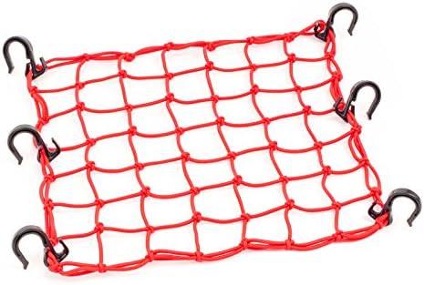 PowerTye 50151 Adjustable Red Cargo Net, 15in x 15in by PowerTyeMFG