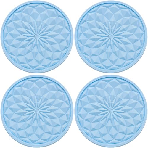 4 Pack Silicone Car Cup Holder Coaster – 2.75 Inch Non-Slip Drink Mat, by MEAJOO
