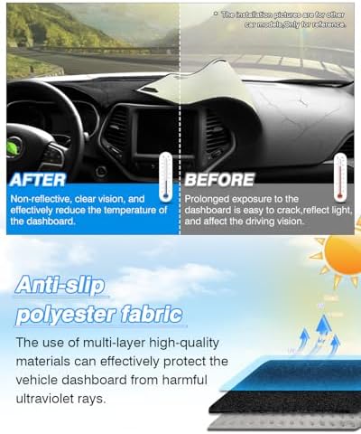 CARTIST Dash Cover for Chevrolet Camaro 1993-1996 Dashboard Cover Mat - Image 4