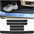 5PCS Car Door Sill Protector, Carbon Fiber Threshold/Rear Bumper Guard by Turcee