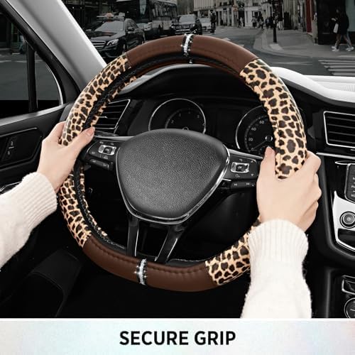 Road Comforts Leopard Steering Wheel Cover - Image 5