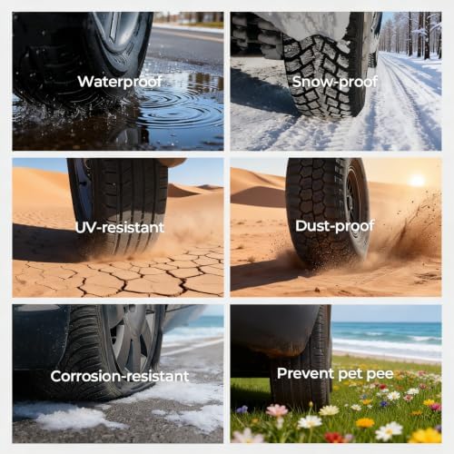 RV Tire Covers, Dual Axle Wheel Cover Fits 30-33" Diameter Tires - Image 4