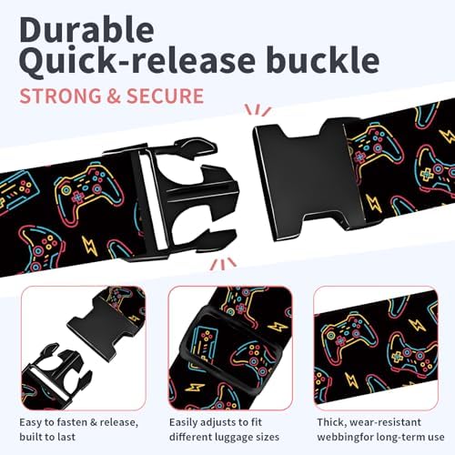 Luggage Strap for Suitcases Adjustable Travel Belt - Image 3